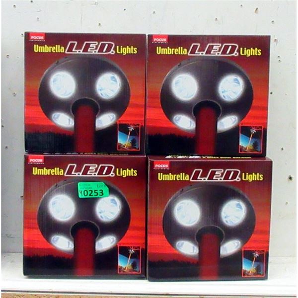 4 New LED Patio Umbrella Lights