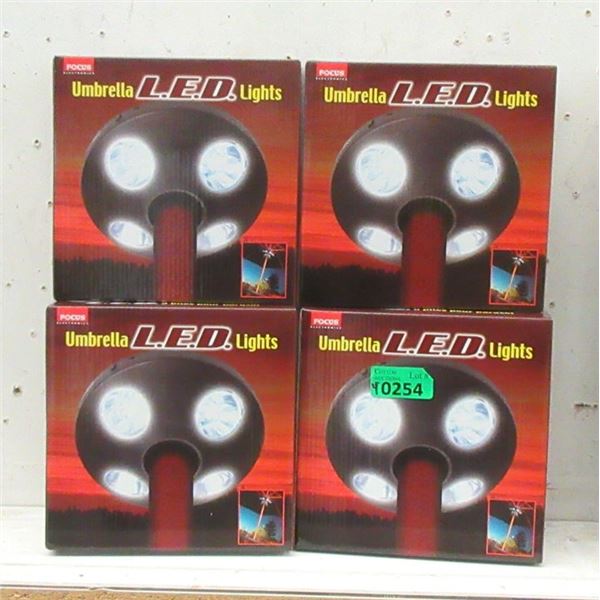 4 New LED Patio Umbrella Lights