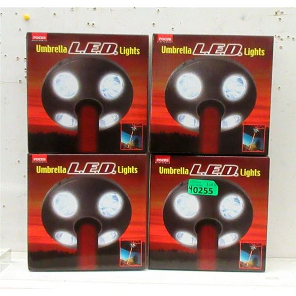 4 New LED Patio Umbrella Lights