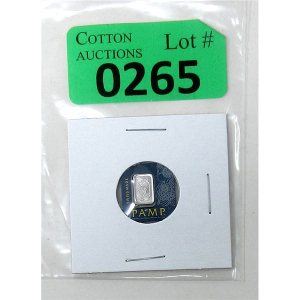 1 Gram PAMP Suisse .9995 Platinum Bar