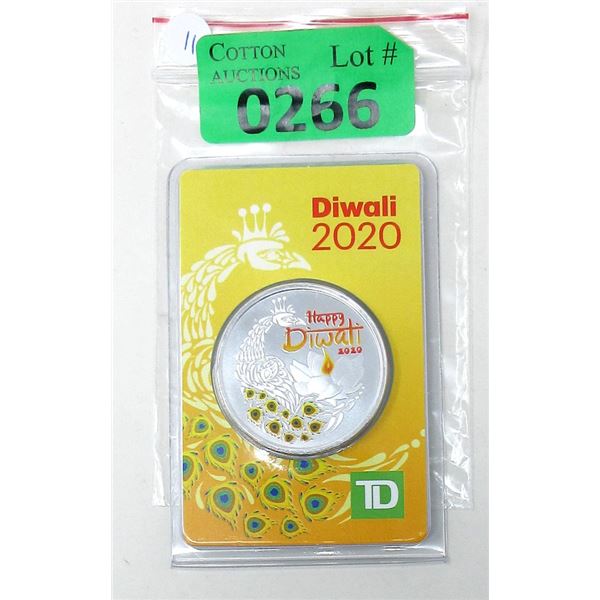 1 Oz. 2020 Happy Diwali .9999 Silver Round