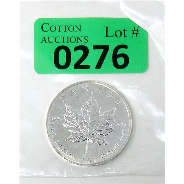 1 Oz. 1989 Canada .9999 Silver Maple Leaf Coin