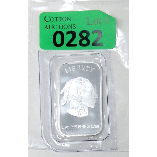 1 Oz. Buffalo/ First Nations .999 Silver Bar