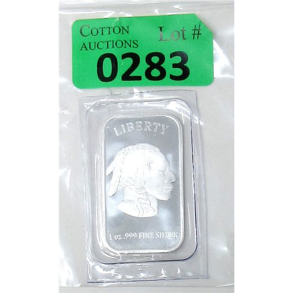 1 Oz. Buffalo/ First Nations .999 Silver Bar