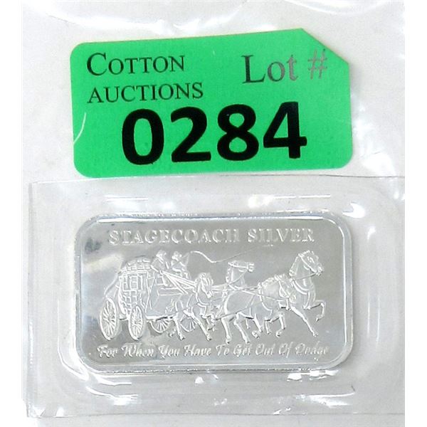 1 Oz Stagecoach .999 Silver Art Bar