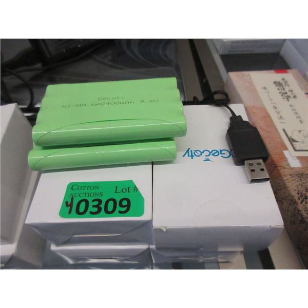 4 New Twin Packs of 9.6 V Rechargeable Batteries
