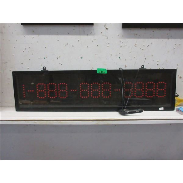 LED Business Window Sign - 9" x 34"