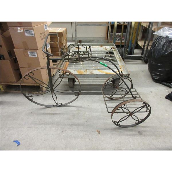Metal Bicycle Planter Holder - 16" x 40" x 28"