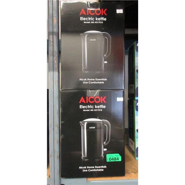 2 New Aicok Cordless Electric Kettles