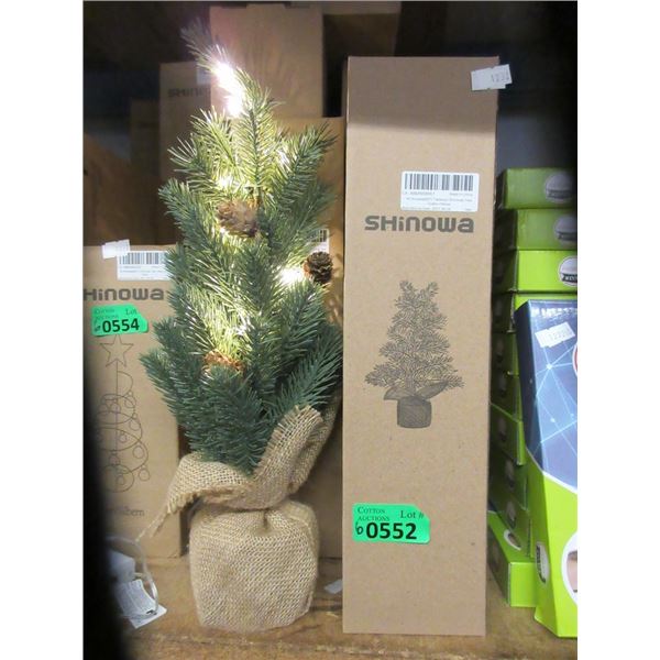6 New 16" Christmas Trees with LED Lights