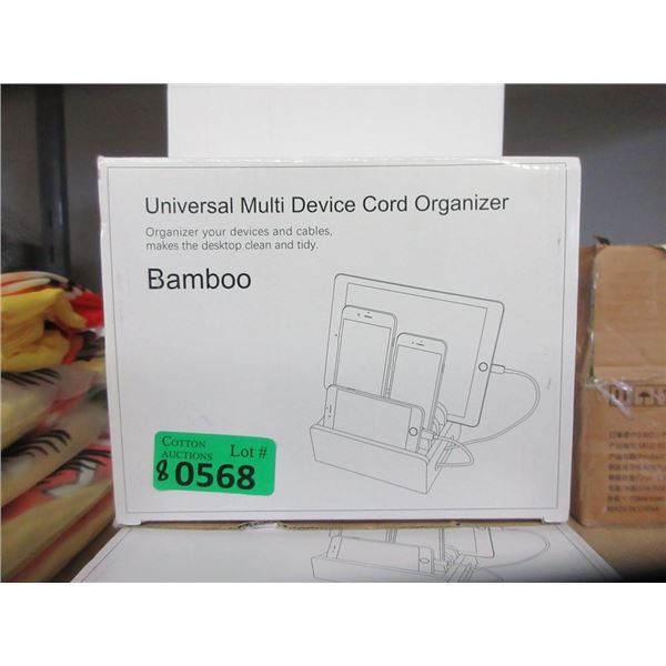 8 New Bamboo Multi Device Cord Organizers