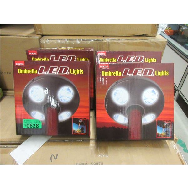 4 New LED Patio Umbrella Lights