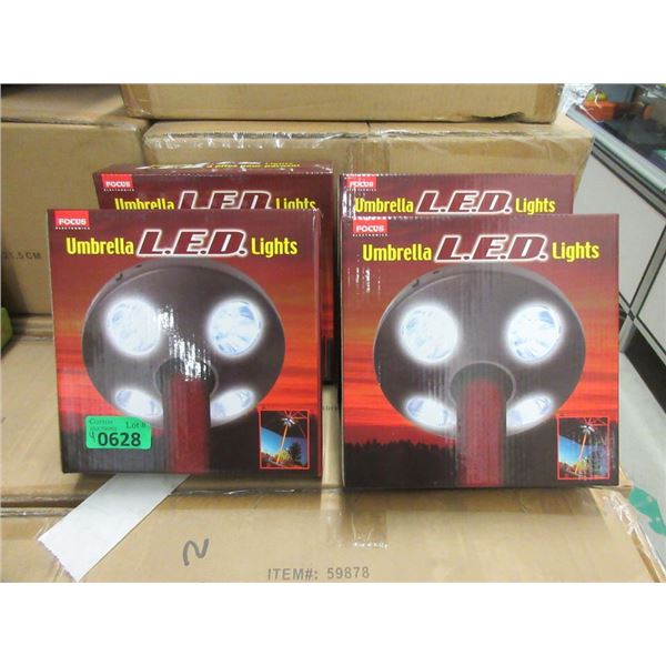 4 New LED Patio Umbrella Lights