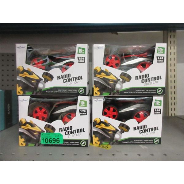 4 Battery Operated R/C Stunt Cars - 1:24 Scale