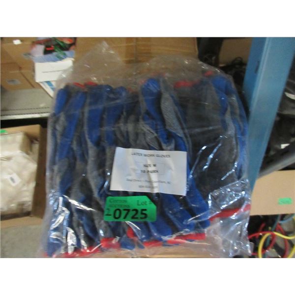 2 Packs of Size M Latex Work Gloves