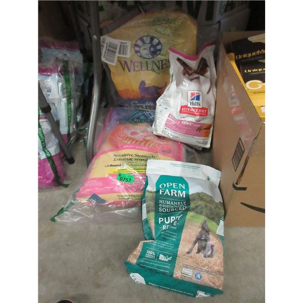 2 Bags of Cat Food and 2 Bags of Dog Food