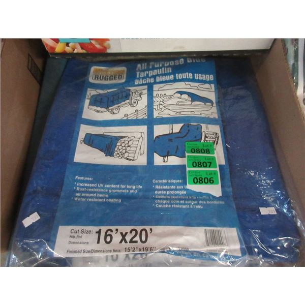 New 16' x 20' Blue All Purpose Tarp
