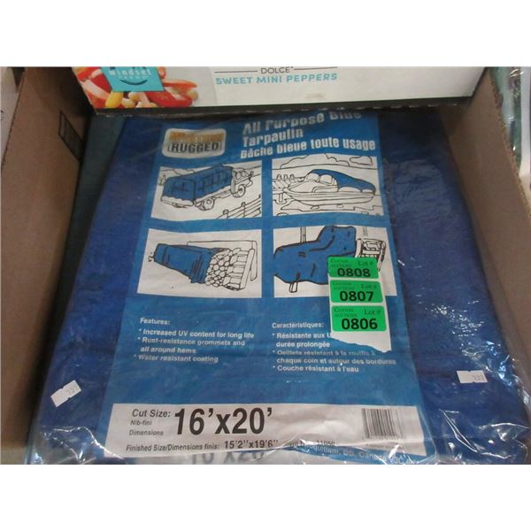 New 16' x 20' Blue All Purpose Tarp