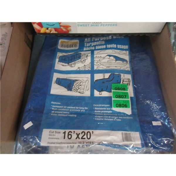 New 16' x 20' Blue All Purpose Tarp