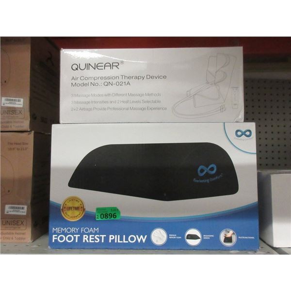 Memory Foam Foot Rest & Leg Compressor