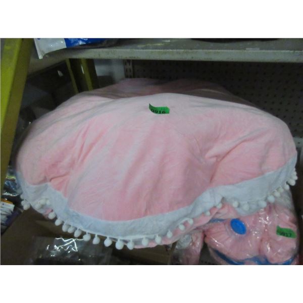 4 New 29" Pink Cushions with Button Center