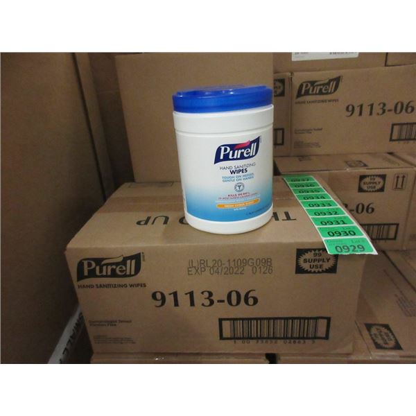 Case of 6 Tubs of Purell Hand Sanitizing Wipes