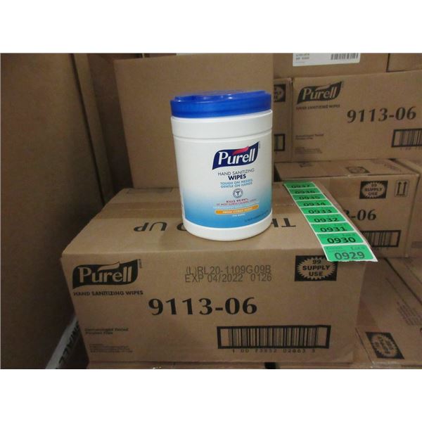 Case of 6 Tubs of Purell Hand Sanitizing Wipes