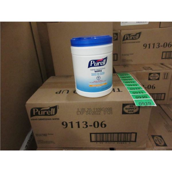 Case of 6 Tubs of Purell Hand Sanitizing Wipes