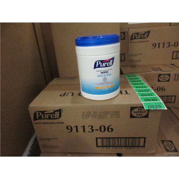 Case of 6 Tubs of Purell Hand Sanitizing Wipes