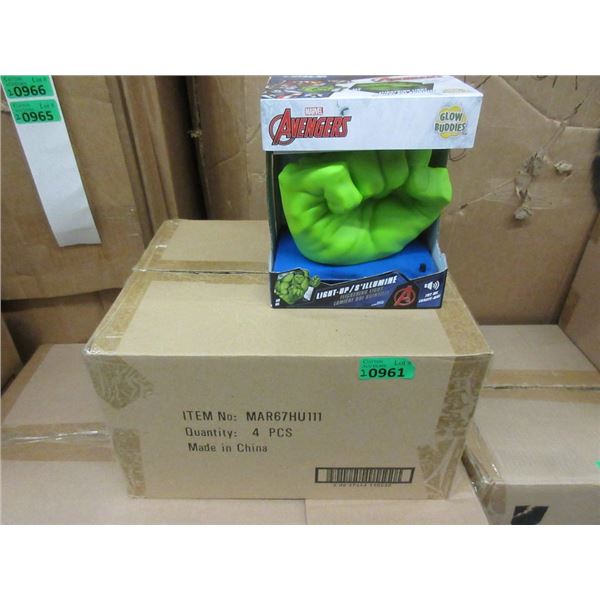 2 Cases of 4 Avengers Hulk Hand Glow Buddies