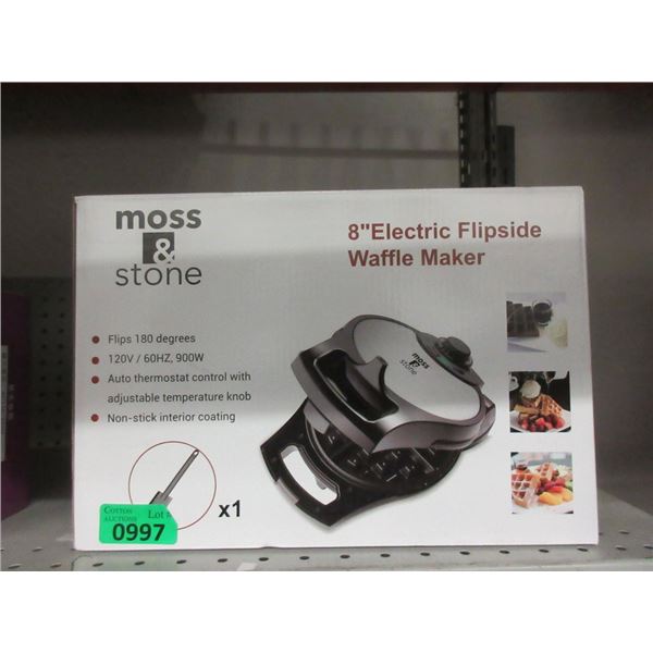 Moss & Stone 8" Electric Flipside Waffle Maker