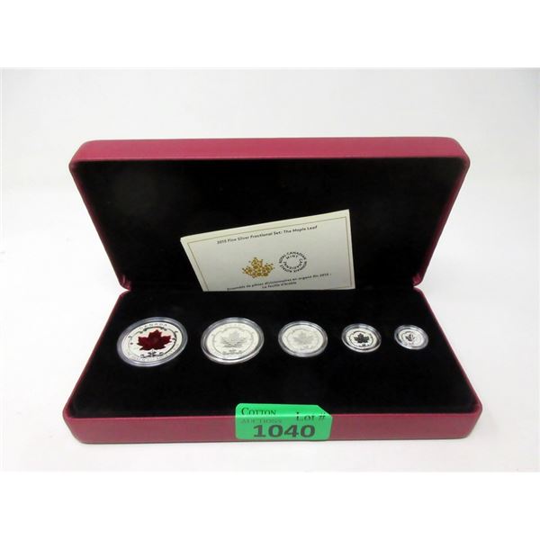 2015 Fine Silver Fractional Maple Leaf Coin Set