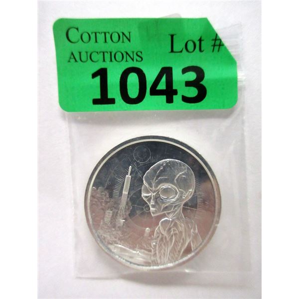 1 Oz .999 Fine Silver 2021 "Alien" Coin