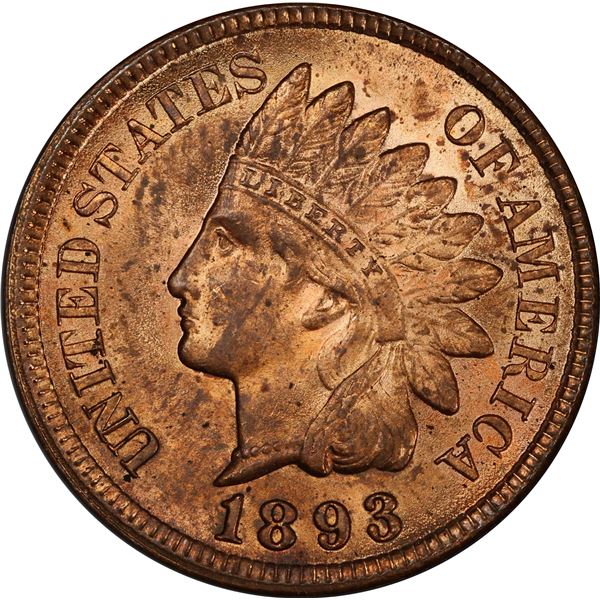 1893 Indian Cent 1c PCGS MS-63 RB