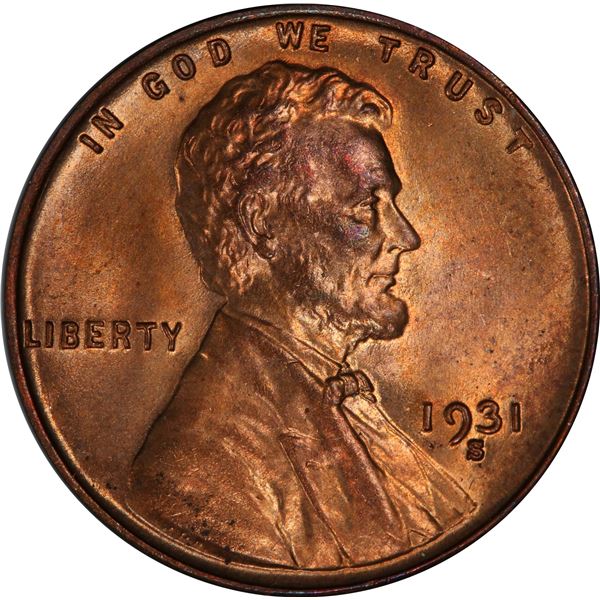 1931-S Wheat Cent PCGS MS-65 RB CAC