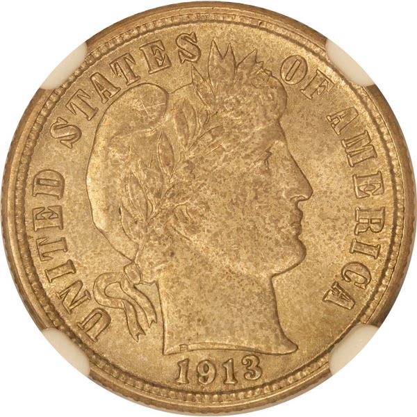 1913 Barber Dime 10c NGC MS-63