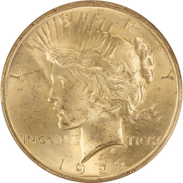 1922 Peace Dollar $1 PCGS MS-63