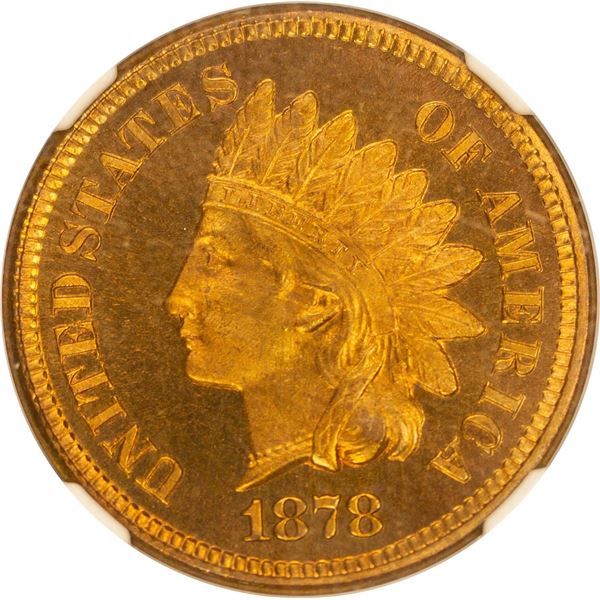 1878 indian cent 1c NGC PF-65 RD Cameo