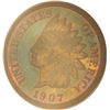 Image 1 : 1907 Indian Head Cent 1c NGC PF-65 BN CAC (Toned) (NGC Fatty Holder)