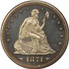 Image 1 : 1874 Arrows Liberty Seated Quarter PCGS PR-64 Cameo CAC