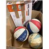 Mini hoop and 3 sports balls