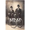 Image 1 : Two Boys In Suits & Hats Holding Bicycles Photo Postcard