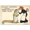 Image 1 : Restaurant Krokodil Baden-Baden, Germany Beer Advertising Art Postcard