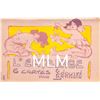 Image 1 : Set of 6 with Wrapper Art Nouveau Lady in the Night Edward Bernard Postcards