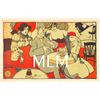 Image 4 : Set of 6 with Wrapper Art Nouveau Lady in the Night Edward Bernard Postcards
