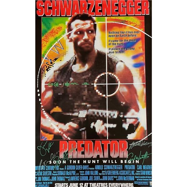 Signed Predator Movie Poster