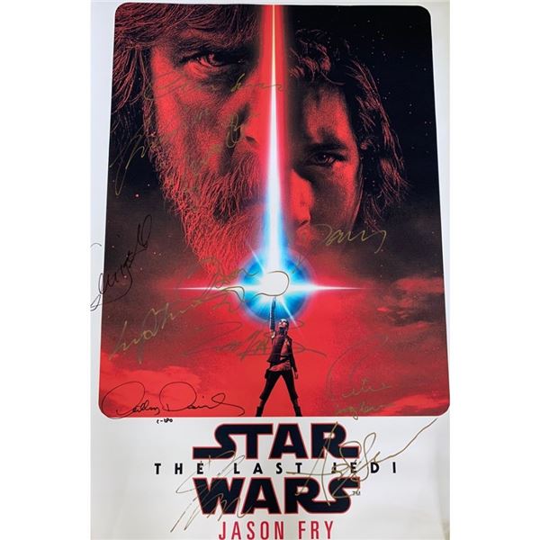 Signed The Last Jedi Movie Poster