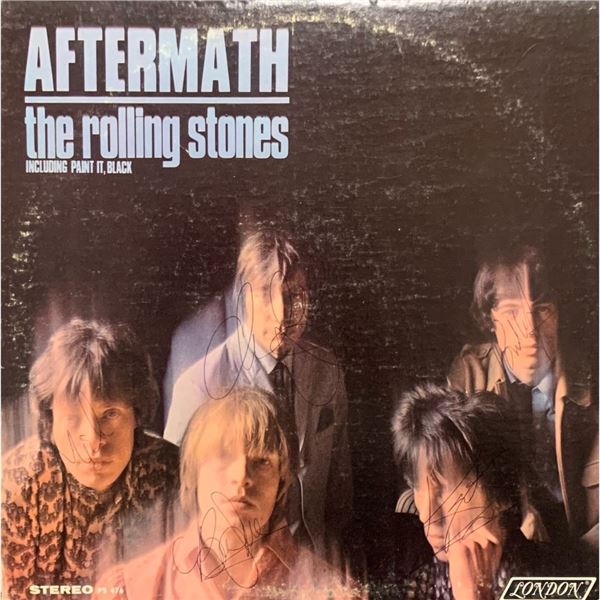 Signed The Rolling Stones Aftermath Album Cover