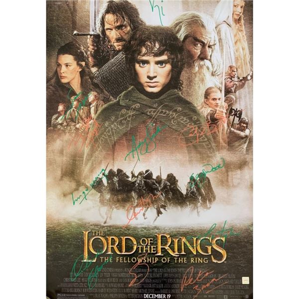 Signed Lord of the Rings: The Fellowship of the Ring Movie Poster