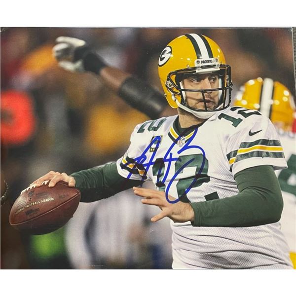 Signed Aaron Rogers Photo